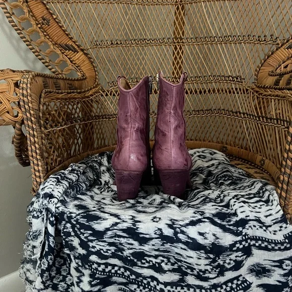 Free People Lavender Ankle Boots with Silver Accents - Picture 6 of 7